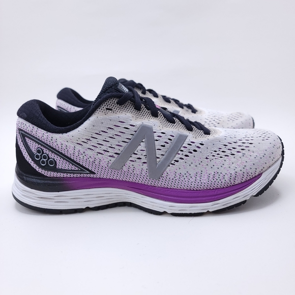 New Balance Shoes - New Balance Womens 880 V9 W880WT9 White-Purple Running Shoes Size 8.5